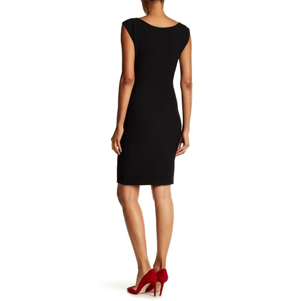 Diane Von Furstenberg 'Bevin' Ruched Sleeveless Little Black Dress - Picture 2 of 13